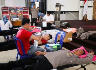 Aksi Donor Darah di Polda Bengkulu, Wujud Kepedulian Humas Polri dalam Peringati HUT ke-73