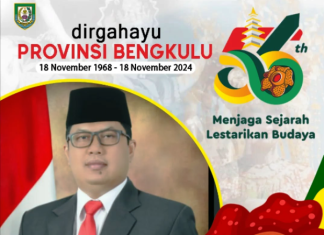 Kadis Ucapkan Dirgahayu Provinsi Bengkulu ke-56