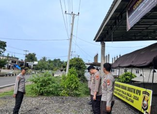 Jelang Pilkada 2024, Polres Bengkulu Selatan Jaga Ketat Gudang Logistik KPU BS Selama 24 Jam