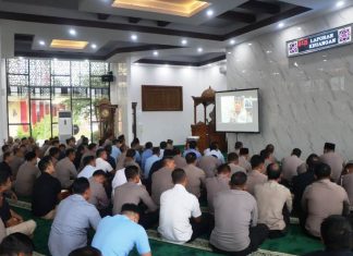 Polda Bengkulu Ikuti Binrohtal Virtual Bersama SSDM Polri: Kupas 7 Golongan Penghuni Surga