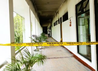 Gedung Rektorat UIN Jakarta Kebakar