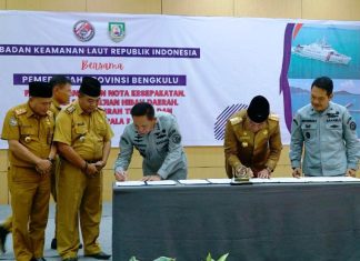Penandatanganan Perjanjian Kerja Sama Hibah Lahan untuk Bakamla RI