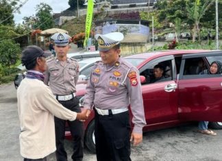 Polres Rejang Lebong Gelar Sosialisasi Tertib Parkir di Wisata Tebing Suban Curup