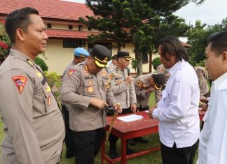 Polres Kepahiang Menggelar Pengecekan dan Pemeriksaan Senjata Api Guna Mencegah Penyalahgunaan Senpi