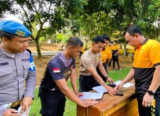 Polres Lebong Giat Pemeriksaan Senpi dan Amunisi Personel