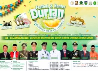 Festival dan Kontes Durian 2025 Siap Digelar di Curup