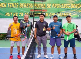 Turnamen Tenis Beregu Putra Meriahkan HUT ke-79 Korem 041/Gamas