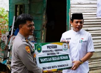 Polda Bengkulu dan Pemkot Bengkulu Gelar Program Bedah Rumah untuk Warga Kurang Mampu