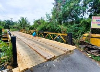 Tepati Janji, Walikota Tuntas Perbaiki Jembatan Penghubung Penurunan – Lempuing