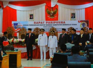 DPRD BU Gelar Rapat Paripurna Serah Terima Memory Jabatan, Bupati dan Wakil Bupati Bengkulu Utara Masa Jabatan 2025-2030