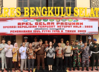 Sekda Bengkulu Selatan Hadiri Apel Gelar Pasukan Operasi Ketupat Nala 2025