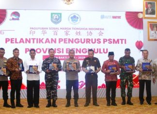 Wakil Bupati Bengkulu Tengah Hadiri Pelantikan PSMTI Provinsi Bengkulu 2025–2029