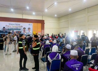 423 JCH Bengkulu Kloter 3/4 Padang Jalani Pemeriksaan dan Persiapan di Asrama Haji