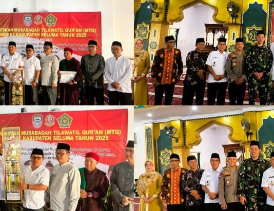 MTQ Seluma 2025 Berakhir, Bupati Ajak Qori-Qoriah Terus Berlatih dan Berprestasi