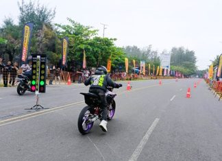 Event Drag Bike di Pantai Panjang Bengkulu, Adu Kecepatan dan Antusiasme Pecinta Otomotif