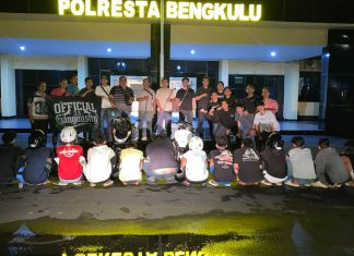 Polresta Bengkulu Tangkap 13 Remaja Terduga Pelaku Pengeroyokan Juru Parkir RS DKT