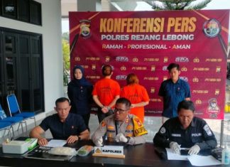 Dua Perempuan Pengedar Sabu di Lapas Curup Diamankan Polres Rejang Lebong