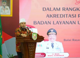 Gubernur Helmi Hasan Kenang Masa Kuliah Saat Terima Tim Visitasi Akreditasi UNIB