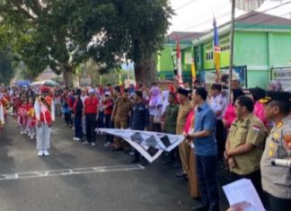 Karnaval Drumband Meriahkan HUT RI ke-80 di Rejang Lebong