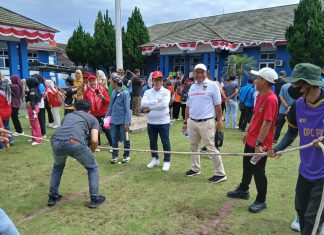 Pemkab Lebong Gelar Lomba Tarik Tambang Antar OPD Sambut HUT ke-80 RI