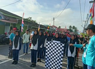 Semarak HUT RI ke-80, Pelajar SMP hingga SMA di Lebong Ikuti Lomba Baris Berbaris