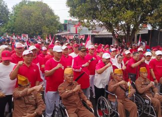 Kirab Merah Putih Semarakkan Peringatan Hari Veteran ke-76 di Kota Bengkulu