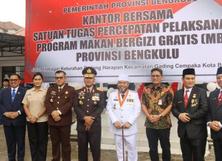 Gubernur Bengkulu Resmikan Kantor Bersama Satgas Program Makan Bergizi Gratis