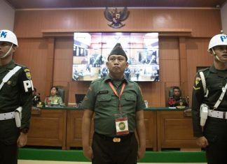 Pengadilan Militer Palembang Vonis Mati Kopda Bazarsah Pelaku Pembunuhan Tiga Polisi