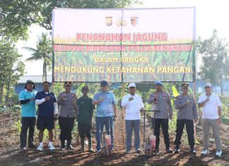 Kapolda Bengkulu Resmikan Program Penanaman Jagung di Lahan Tidur di Kelurahan Lingkar Barat