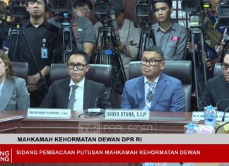 Tiga Anggota DPR Dinyatakan Bersalah Langgar Kode Etik, Dua Lainnya Dipulihkan