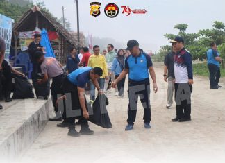 Polda Bengkulu Gelar Aksi Lingkungan di Pantai Zakat Dukung Arahan Presiden