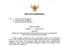Wali Kota Bengkulu Imbau Makmurkan Masjid dan Batasi Operasional Hiburan Malam Saat Ramadhan