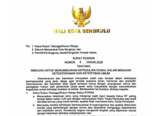 Pemkot Bengkulu Imbau Warga Aktif Jaga Keamanan Lingkungan