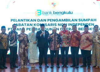 Andaru Pranata Resmi Dilantik Jadi Komisaris Nonindependen Bank Bengkulu