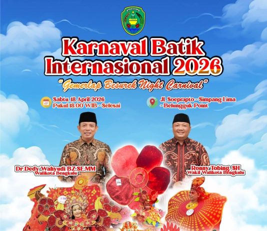 Festival Karnaval Batik Internasional 2026 Siap Meriahkan Kota Bengkulu