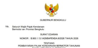 Bayar Pajak Kendaraan di Bengkulu Dipermudah, Tak Perlu KTP Pemilik Pertama