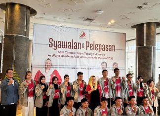 FPTI Lepas 16 Atlet Panjat Tebing Indonesia Menuju Kualifikasi Asian Games 2026 di China