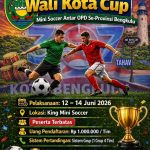 Pendaftaran Wali Kota Cup Mini Soccer OPD Bengkulu Resmi Dibuka