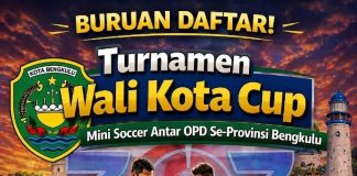 Pendaftaran Wali Kota Cup Mini Soccer OPD Bengkulu Resmi Dibuka