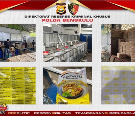 Ditreskrimsus Polda Bengkulu Bongkar Dugaan Pengemasan Ilegal Minyakkita Satu Tersangka Diamankan